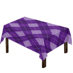 Purple Argyle Pattern Print Tablecloth