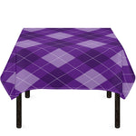 Purple Argyle Pattern Print Tablecloth