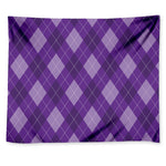 Purple Argyle Pattern Print Tapestry
