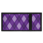 Purple Argyle Pattern Print Trifold Wallet