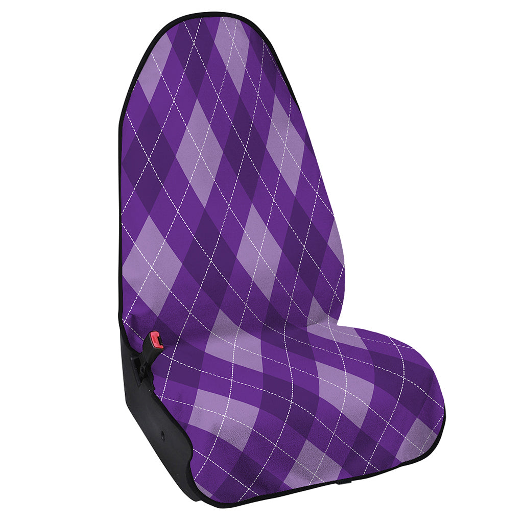 Purple Argyle Pattern Print Waterproof Car Seat Cover