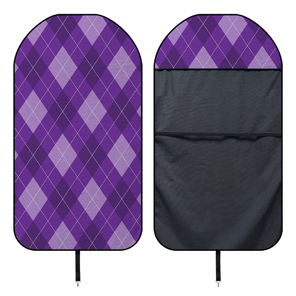 Purple Argyle Pattern Print Waterproof Car Seat Cover