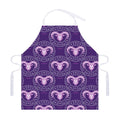 Purple Aries Zodiac Pattern Print Adjustable Apron