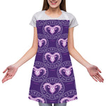 Purple Aries Zodiac Pattern Print Adjustable Apron