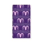 Purple Aries Zodiac Pattern Print Baby Crib Sheet