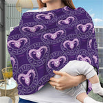 Purple Aries Zodiac Pattern Print Baby Seat Cover
