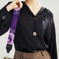 Purple Aries Zodiac Pattern Print Bag Strap