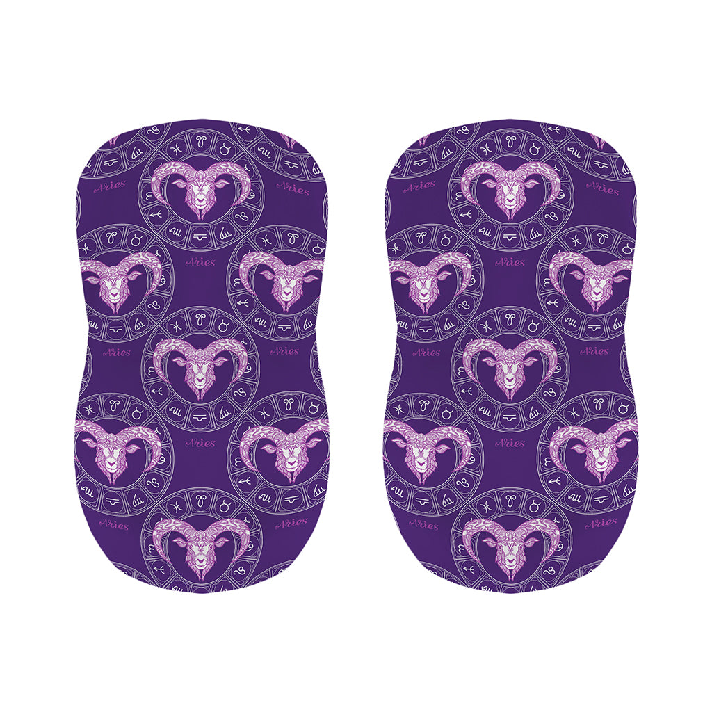Purple Aries Zodiac Pattern Print Bar Stool Covers
