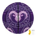 Purple Aries Zodiac Pattern Print Basketball