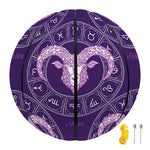 Purple Aries Zodiac Pattern Print Basketball