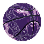 Purple Aries Zodiac Pattern Print Basketball