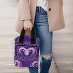 Purple Aries Zodiac Pattern Print Bible Tote Bag
