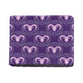 Purple Aries Zodiac Pattern Print Bifold Wallet