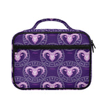 Purple Aries Zodiac Pattern Print Briefcase Bible Bag