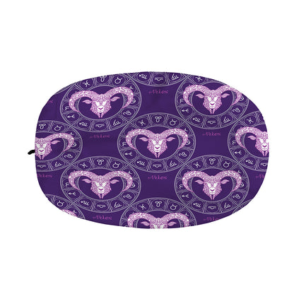 Purple Aries Zodiac Pattern Print Car Side Mirror Covers
