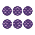 Purple Aries Zodiac Pattern Print Coaster Set