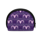Purple Aries Zodiac Pattern Print Coin Purse
