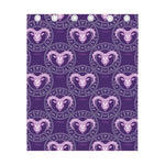 Purple Aries Zodiac Pattern Print Curtain