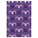 Purple Aries Zodiac Pattern Print Curtain