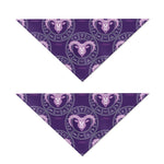 Purple Aries Zodiac Pattern Print Dog Bandana