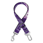 Purple Aries Zodiac Pattern Print Dog Seat Belt