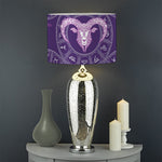 Purple Aries Zodiac Pattern Print Drum Lamp Shade
