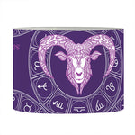 Purple Aries Zodiac Pattern Print Drum Lamp Shade