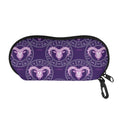 Purple Aries Zodiac Pattern Print Glasses Case
