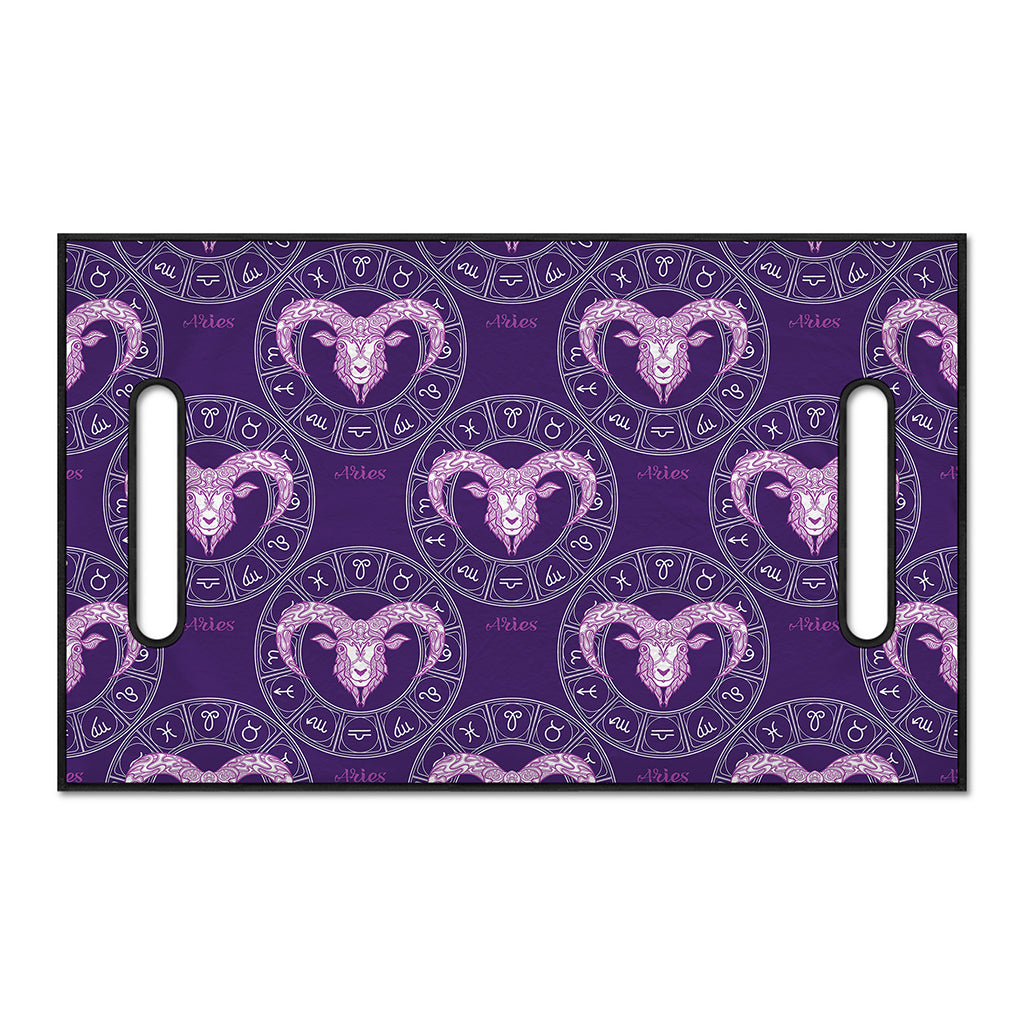 Purple Aries Zodiac Pattern Print Golf Cart Seat Cover