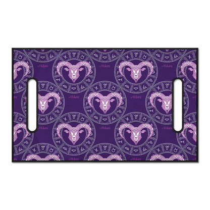 Purple Aries Zodiac Pattern Print Golf Cart Seat Cover