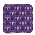 Purple Aries Zodiac Pattern Print Hand Towel