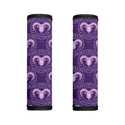 Purple Aries Zodiac Pattern Print Handle Covers