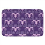 Purple Aries Zodiac Pattern Print Indoor Door Mat