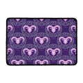 Purple Aries Zodiac Pattern Print Kitchen Mat