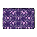 Purple Aries Zodiac Pattern Print Kitchen Mat