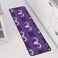 Purple Aries Zodiac Pattern Print Long Kitchen Mat