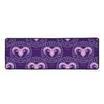 Purple Aries Zodiac Pattern Print Long Kitchen Mat