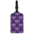 Purple Aries Zodiac Pattern Print Luggage Tag