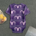 Purple Aries Zodiac Pattern Print Men's Bodysuit