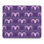 Purple Aries Zodiac Pattern Print Mouse Pad