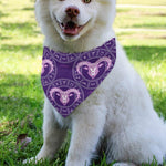 Purple Aries Zodiac Pattern Print Over The Collar Dog Bandana