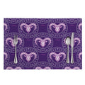 Purple Aries Zodiac Pattern Print Placemat