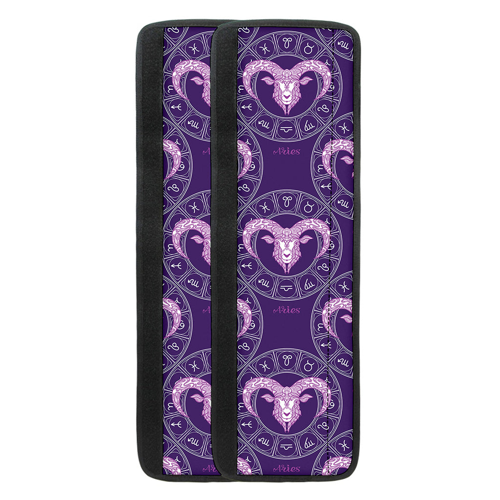 Purple Aries Zodiac Pattern Print Refrigerator Handle Covers