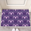 Purple Aries Zodiac Pattern Print Rubber Doormat