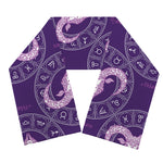 Purple Aries Zodiac Pattern Print Scarf