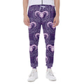 Purple Aries Zodiac Pattern Print Joggers