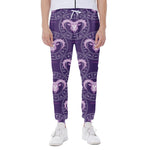 Purple Aries Zodiac Pattern Print Scuba Joggers