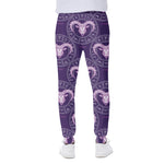 Purple Aries Zodiac Pattern Print Scuba Joggers