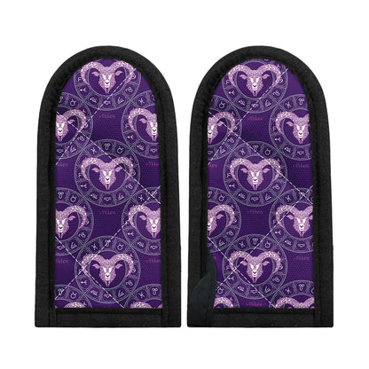 Purple Aries Zodiac Pattern Print Skillet Handle Cover