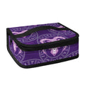 Purple Aries Zodiac Pattern Print Small Lunch Bag